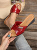 Plus Size 43 Women's Wedge Sandals, Casual Vacation Open Toe Thick Bottom Shoes, Shiny Rhinestone Decor, Comfortable Slip-On Sandals,Sliders