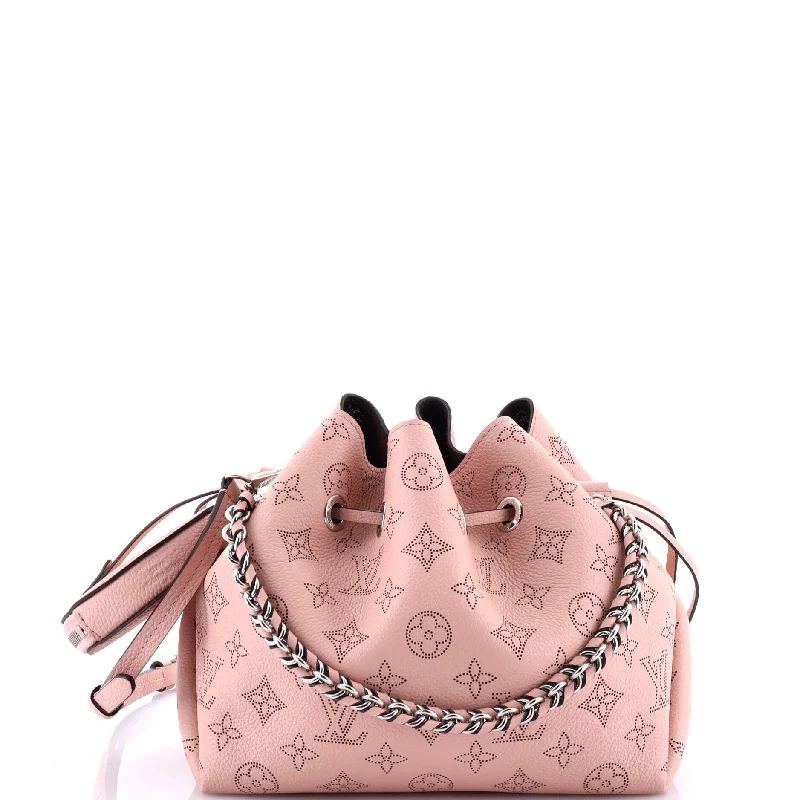 Silk bucket bag with a delicate print for a romantic lookBella Bucket Bag Mahina Leather