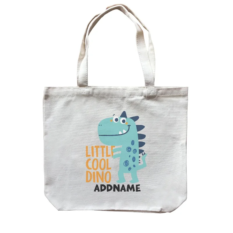 Canvas waist bag with a quick - release buckle and a compact sizeLittle Cool Dino Addname Bag Canvas Bag