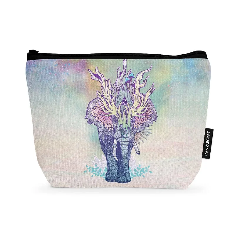 Color-blocked makeup bag with bold primary colors for a trendy styleMakeup Pouch Elephant