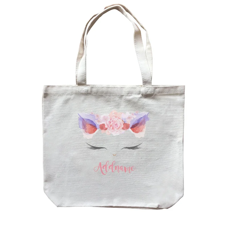 Canvas sports bag with a ventilated shoe compartment and a large main pocketPink and Red Roses Garland Cat Face Addname Canvas Bag