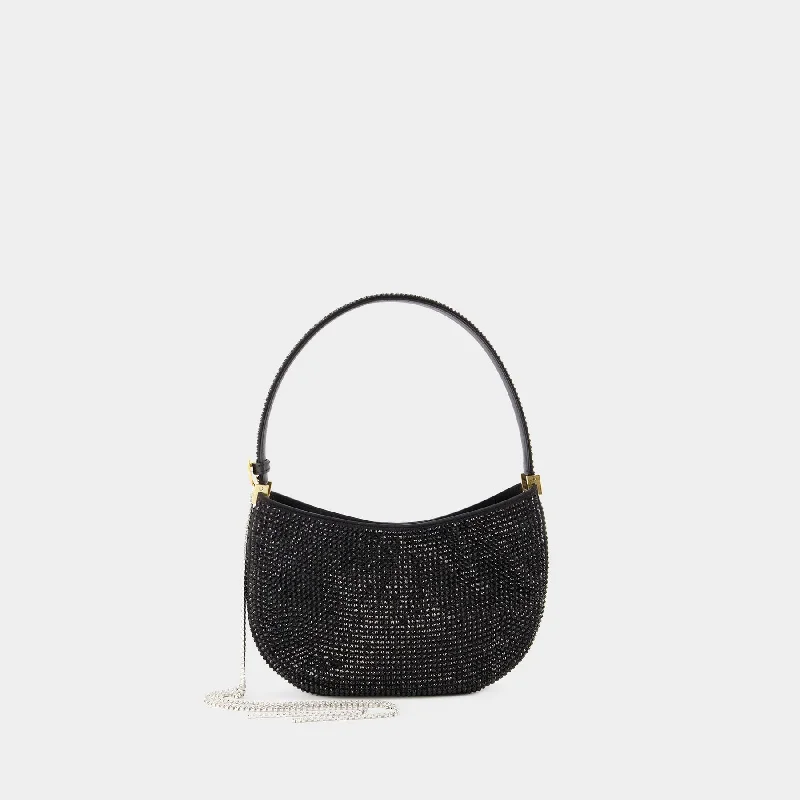 Cross - body hobo bag with an adjustable strap for hands - free carryingRe23 Medium Vesna  Hobo Bag - Magda Butrym - Black - Strass