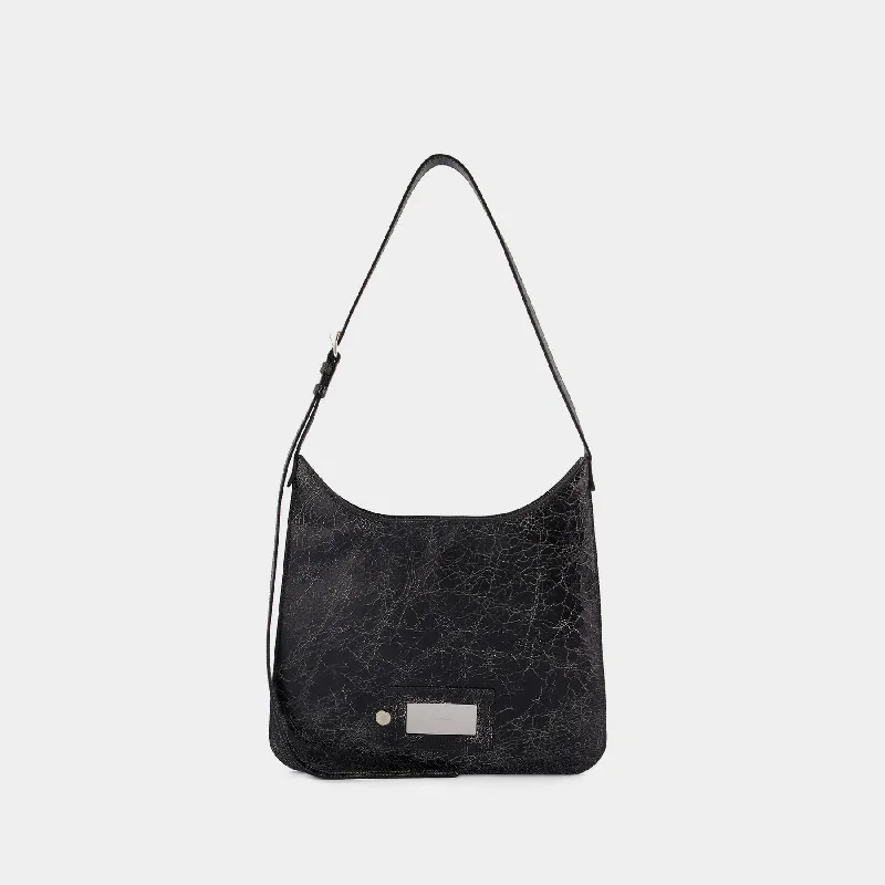 Soft suede hobo bag in a warm earth - tone color for autumnPlatt Shoulder Bag - Acne Studios - Leather - Black