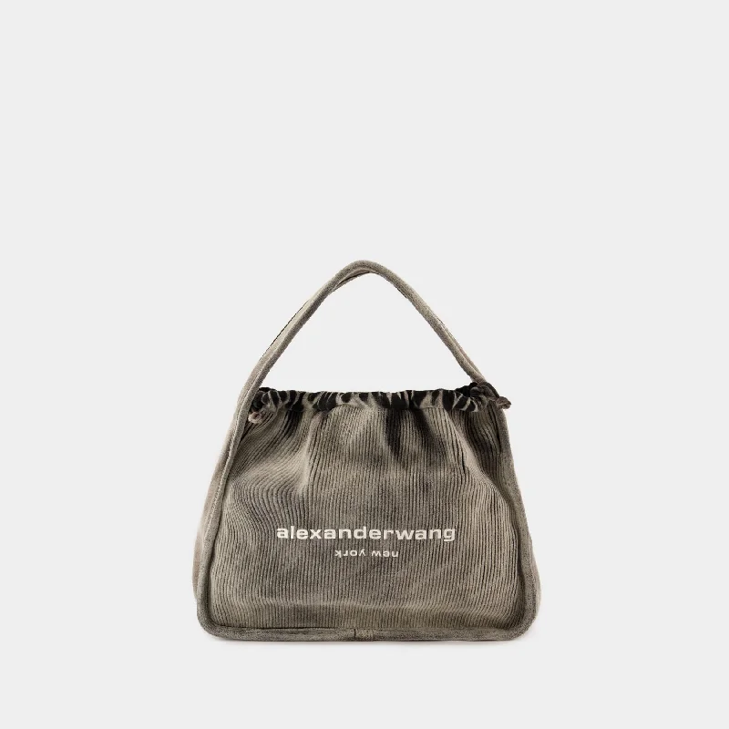 Soft suede hobo bag in a warm earth - tone color for autumnRyan Large Shoulder Bag - Alexander Wang - Cotton - Black