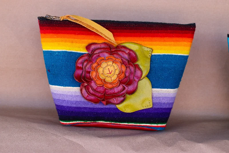 Makeup bag with a tassel or fringe detail for a bohemian vibeSerape Makeup Bag