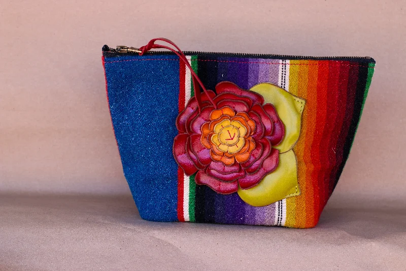 Canvas makeup bag with a cute animal print for a fun lookSerape Makeup Bag