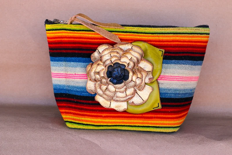 Makeup bag with a tassel or fringe detail for a bohemian vibeSerape Makeup Bag