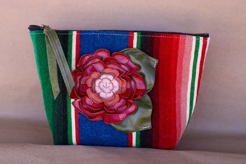 Vegan leather makeup bag made from recycled materials for eco-friendlinessSerape Makeup Bag