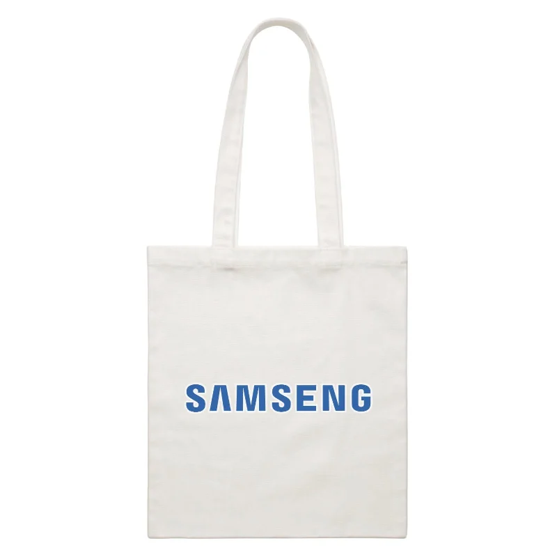 Men's canvas messenger bag with a waterproof coating and multiple pocketsSlang Statement Samseng Accessories White Canvas Bag