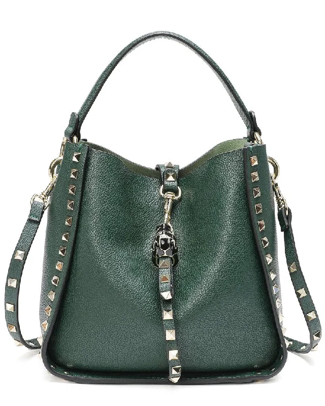 Vegan leather hobo bag for eco - conscious consumersTiffany & Fred Paris Full-Grain Leather Hobo Bag