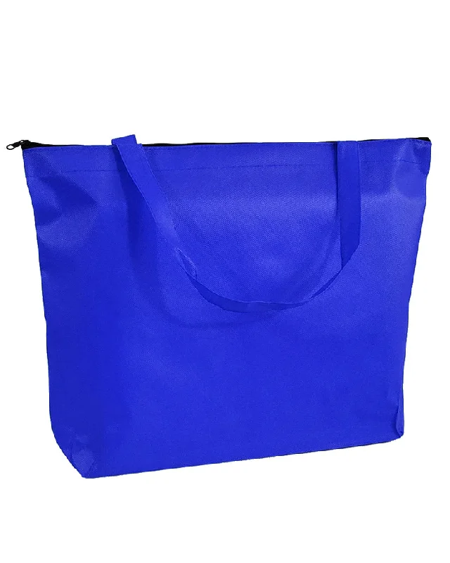 Tote bag with a hidden anti-theft pocket and RFID-blocking lining50 ct Zippered Promo Convention Tote Bag with Gusset - Pack of 50