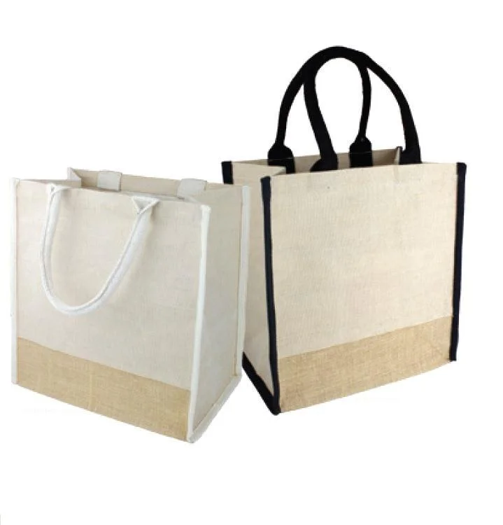 Waterproof nylon tote bag with a roll-top closure for outdoor use6 ct Fancy Jute Blend Tote Bags Burlap Carry-All Totes with Full Gusset - By Bundle