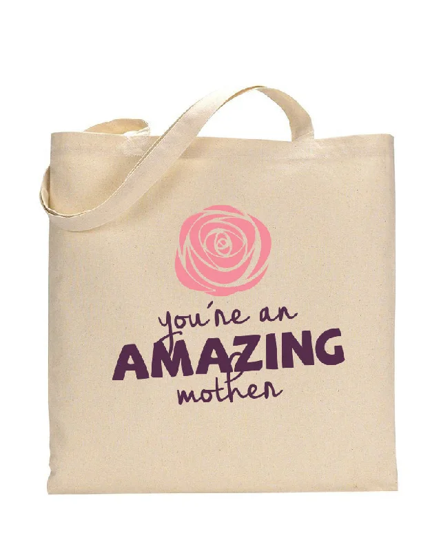 Tote bag with a detachable pouch for easy access to small itemsAmazing Mother Customizable Tote Bag - Mother's Tote Bags