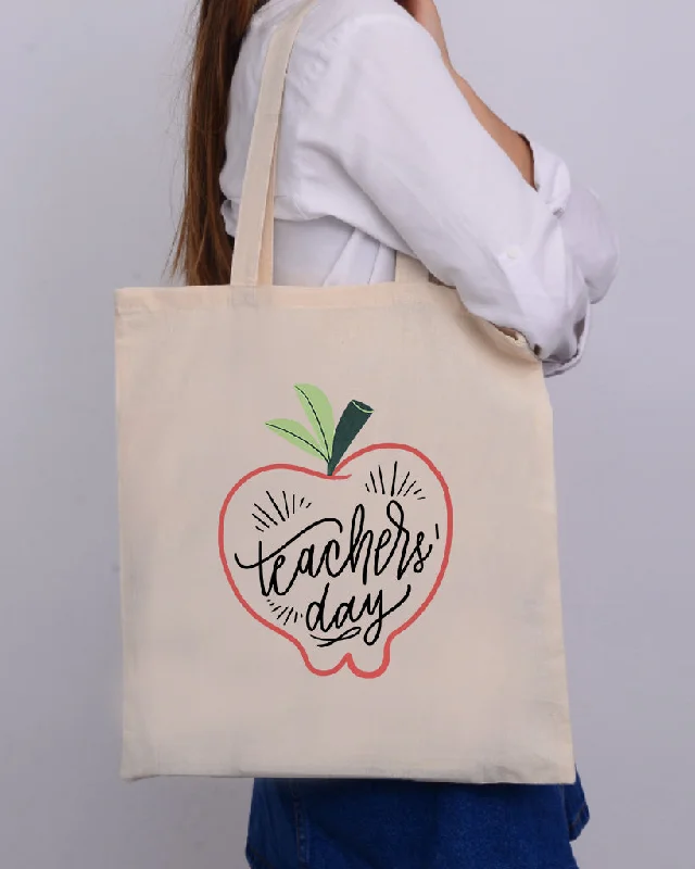 Vintage-inspired leather tote bag with a classic monogram for a timeless appealBig Apple Customizable Tote Bag- Teacher's Tote Bags