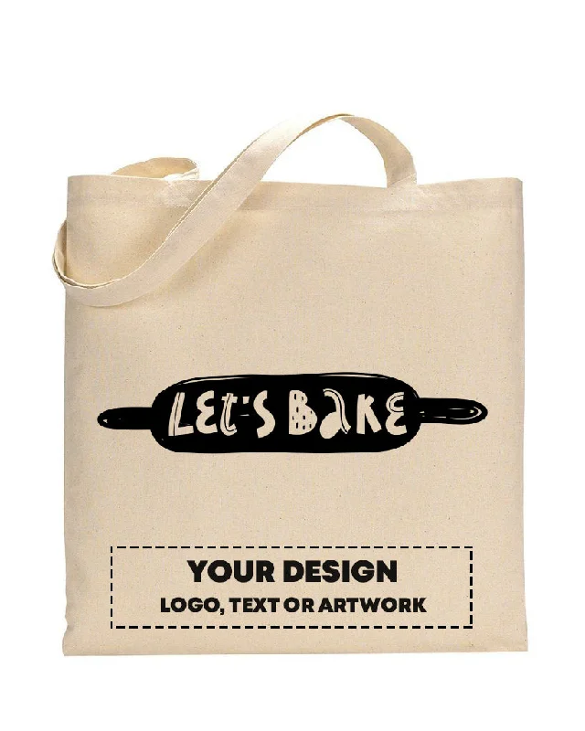 Tote bag with a tassel or fringe detail for a bohemian styleLet's Bake Design - Bakery Tote Bags