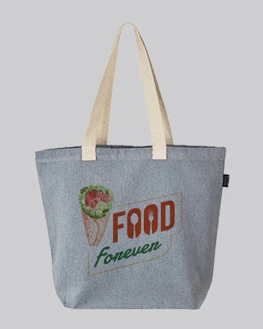 Plus-size tote bag with an extra-large capacity for carrying all essentialsCustom Large Size Recycled Shopping Tote Bags - Recycled Tote Bags With Your Logo - RC894