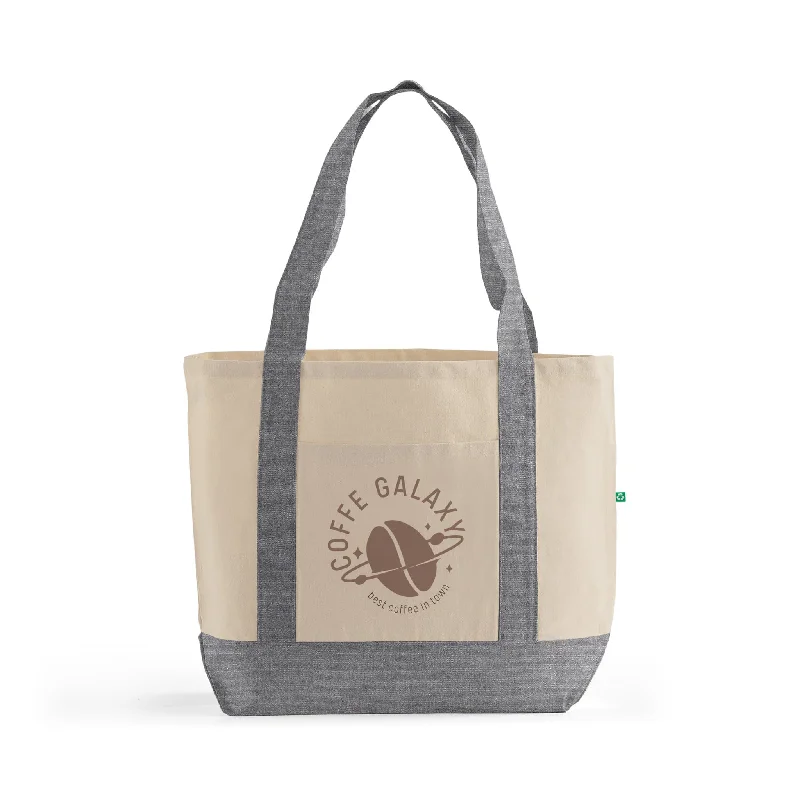 Tote bag with a hidden anti-theft pocket and RFID-blocking liningCustom Recycled Iconic Shopping Bag