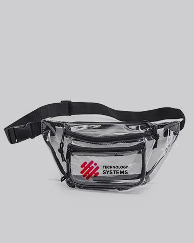 Tote bag with a detachable pouch for easy access to small itemsCustom Three Zipper Clear Fanny Pack - Fanny Pack With Your Logo - HP1105