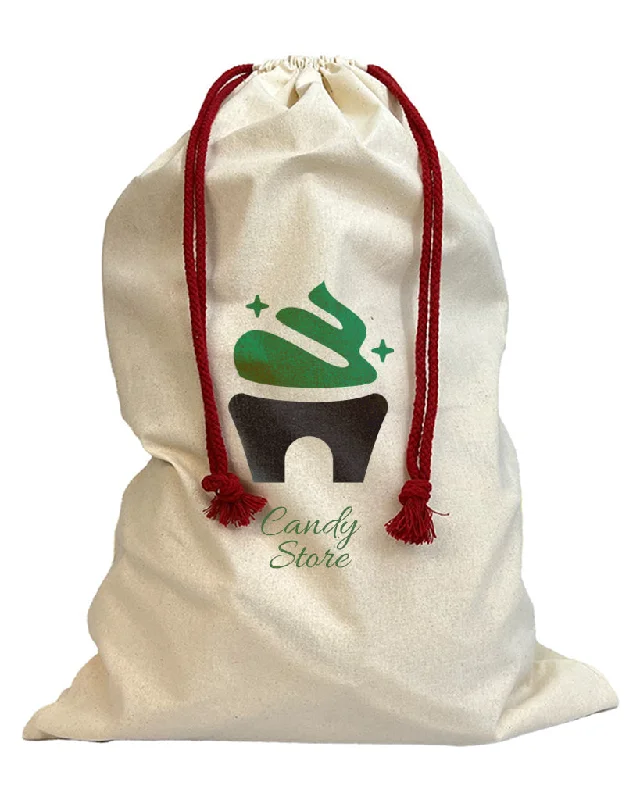 Plus-size tote bag with an extra-large capacity for carrying all essentialsCustomized Wholesale 24" Cotton Laundry Bags / Santa Sacks - Personalized Laundry Bags With Your Logo