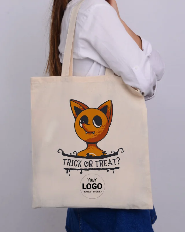 Faux fur-lined tote bag for a cozy winter accessoryFox Trick or Treat? - Halloween Tote Bags