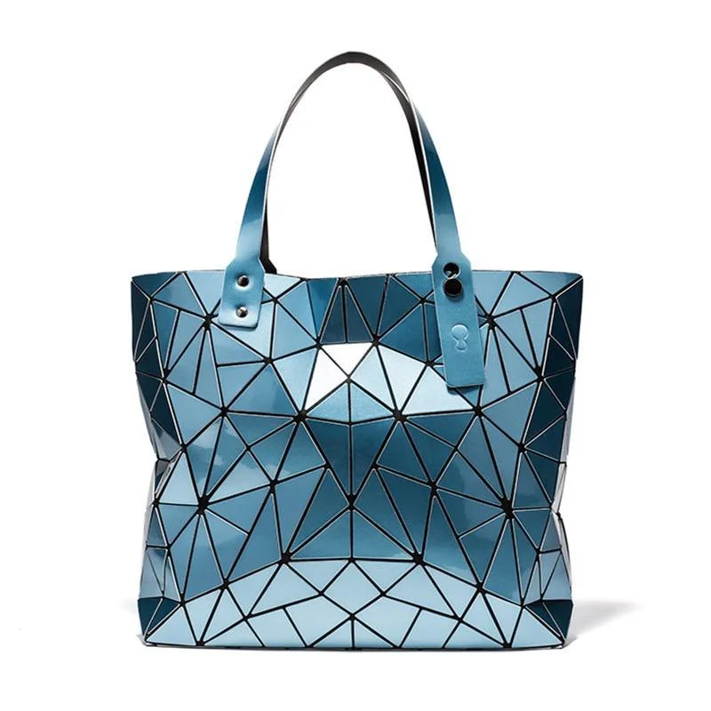 Vegan leather tote bag made from sustainable materials for eco-conscious consumersGeometry Diamond Tote