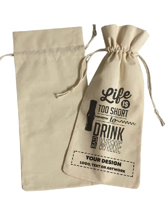 Tote bag with a detachable pouch for easy access to small itemsLife is Short to Drink Bad Wine - Winery Tote Bags