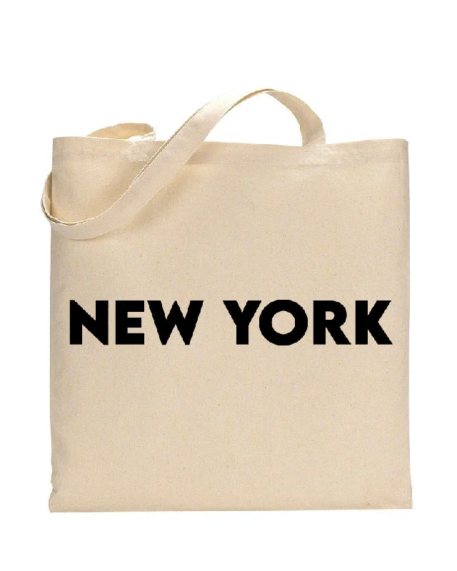 Metallic leather tote bag with a shiny finish for evening eventsNew York Tote Bag - State Tote Bags