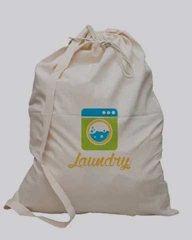 Vegan leather tote bag made from sustainable materials for eco-conscious consumersPremium Cotton Laundry Bags Customized - Personalized Laundry Bags With Your Logo - LB