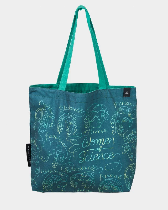 Tote bag with a hidden anti-theft pocket and RFID-blocking liningWomen of Science Canvas Shoulder Tote