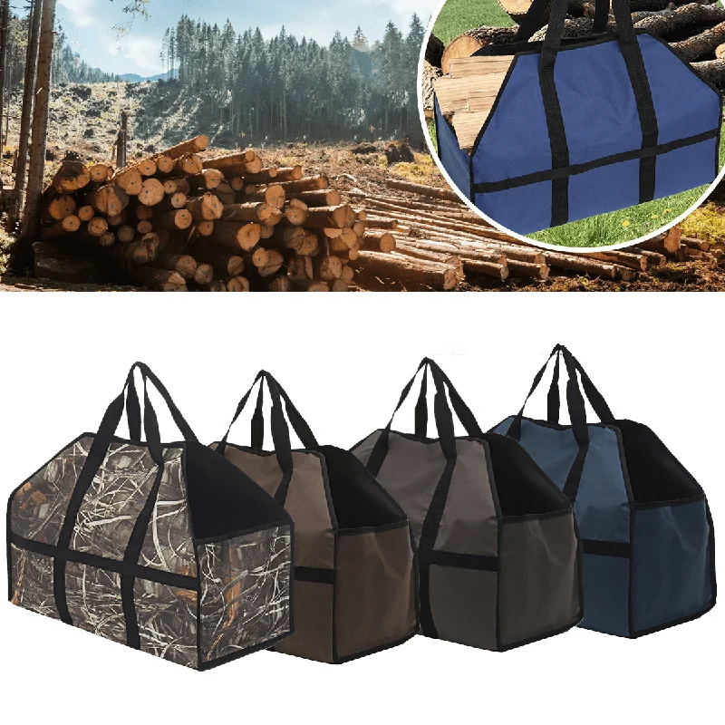 Convertible backpack that can be worn as a cross - body bag210D Oxford Cloth Firewood Carrier Bag Wood Holder Storage Bag Tote Organizer Outdoor Camping Picnic BBQ