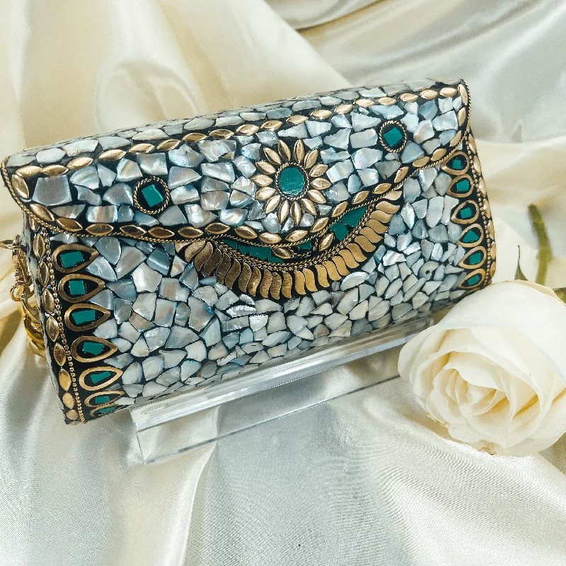 Crystal - encrusted clutch for a red - carpet eventKAMANA Mosaic Clutch