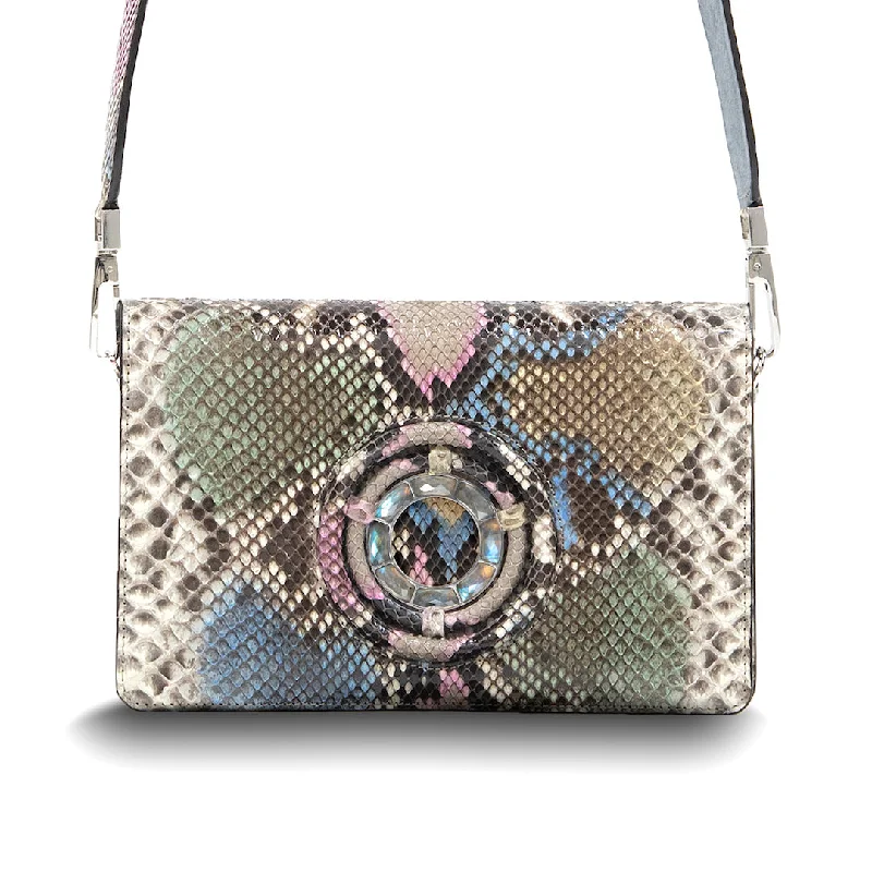 Color - blocked crossbody bag with bold hues for a fashion statementAnna Convertible Crossbody, Pastel Multi-Color, Labradorite Gemstones