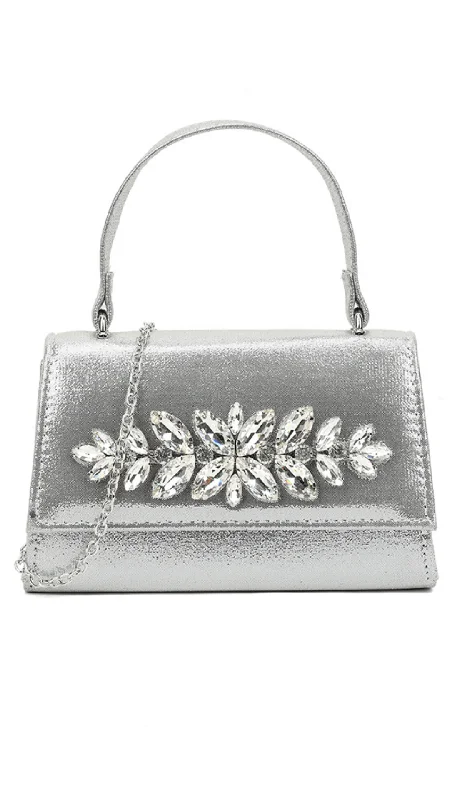 Floral - printed clutch for a spring or summer eveningAriana Clutch- Silver