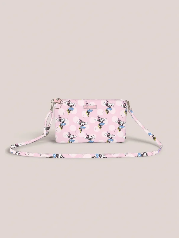 Silk - lined shoulder bag with a smooth interior for protecting belongingsDisney Be More Minnie Be Quick Clutch- Pink