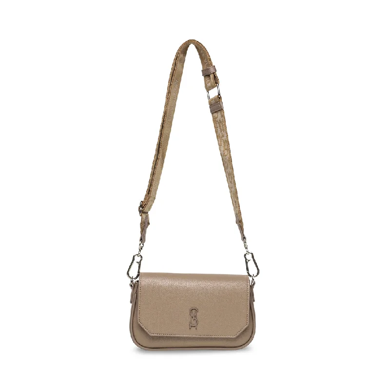 Vegan leather crossbody bag for eco - conscious consumersBMAE TAUPE