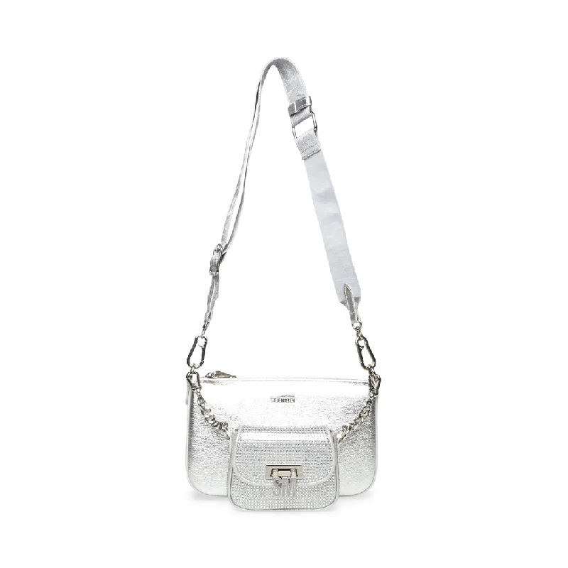 Crossbody bag with a hidden anti - theft pocket for securityBNAIM-R SILVER