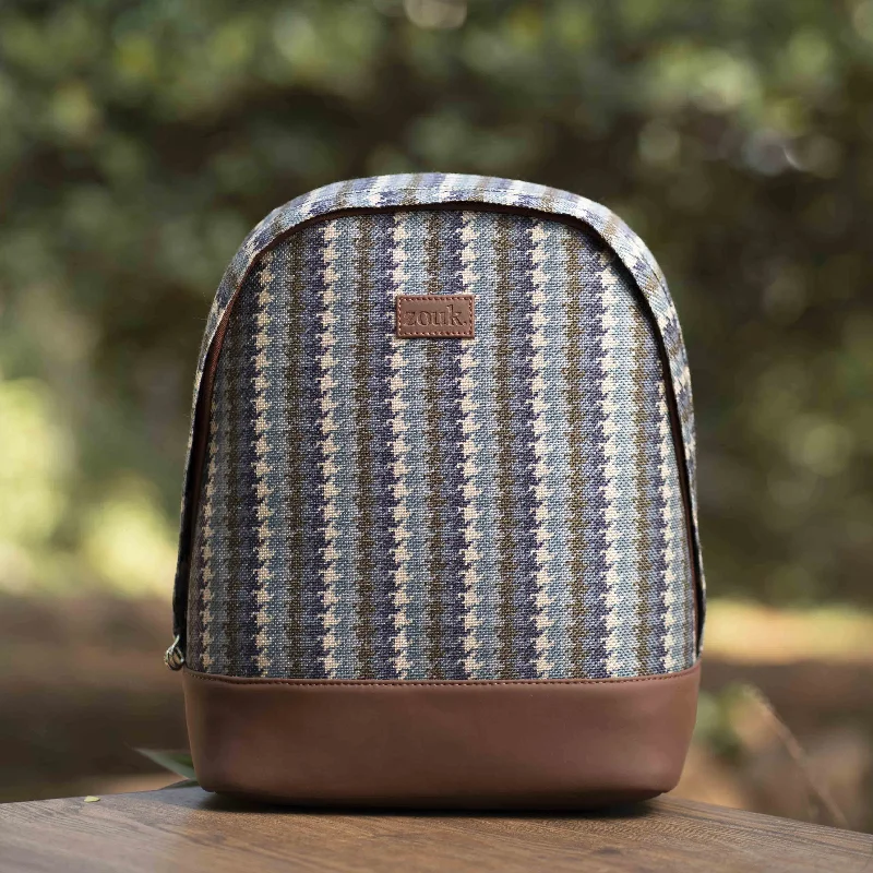 Vegan leather backpack made from sustainable materials for eco - conscious consumersBombay Houndstooth Dome Daypack