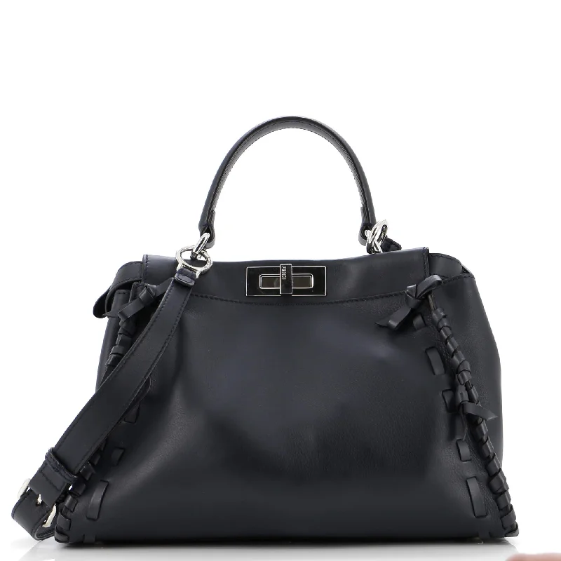 Plus-size satchel with a spacious interior for carrying all essentialsBow Peekaboo Bag Whipstitch Leather Regular