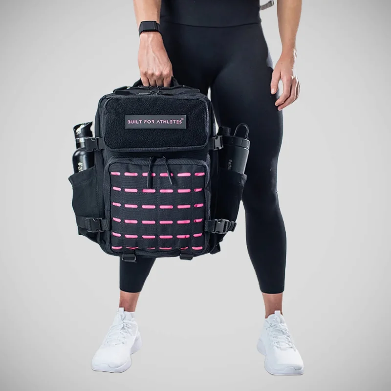 Studded backpack with a punk - rock edgeBuilt For Athletes Small Gym Backpack Black/Pink