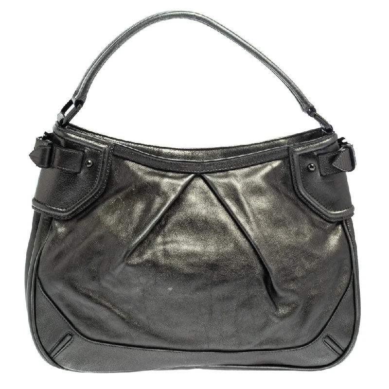 Satchel with a hidden anti-theft pocket for securityBurberry  Anthracite Leather Fairby Hobo