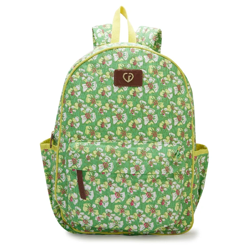 Color - blocked backpack with bold and bright hues for a fashionable appearanceCaprese Blossom Laptop Backpack Large Light Green