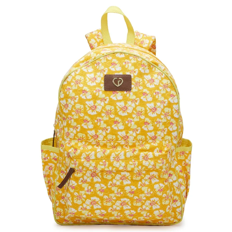 Backpack with adjustable straps and a padded back for comfortCaprese Blossom Laptop Backpack Large Yellow