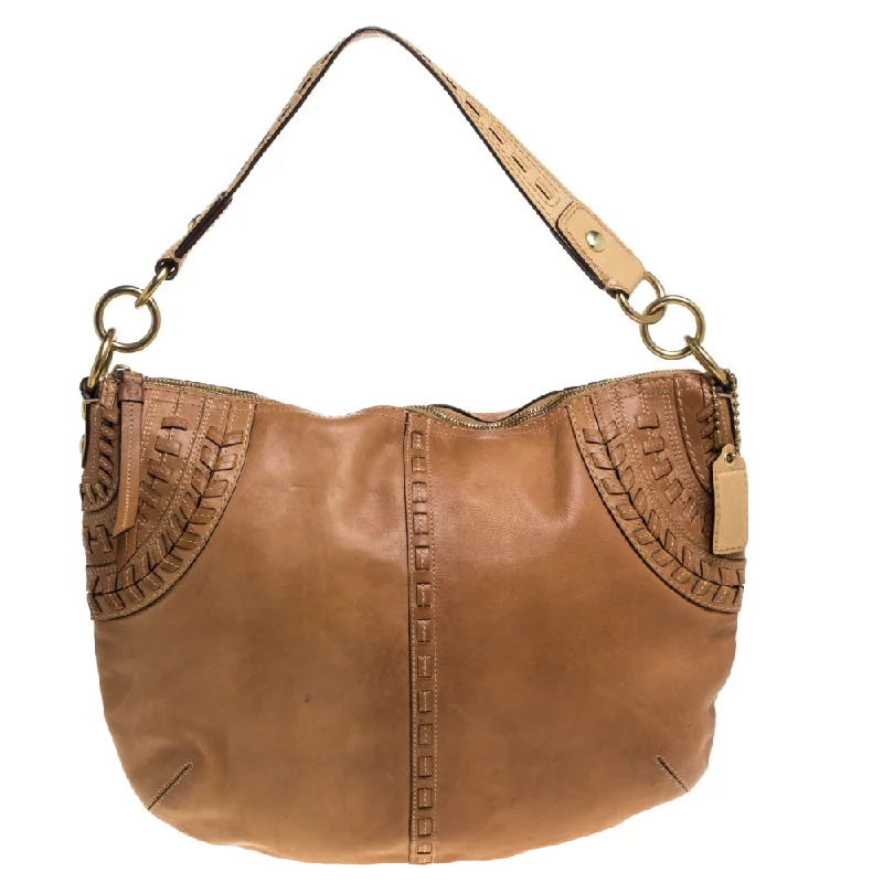 Vegan leather satchel for eco-conscious consumersCoach Leather Hobo