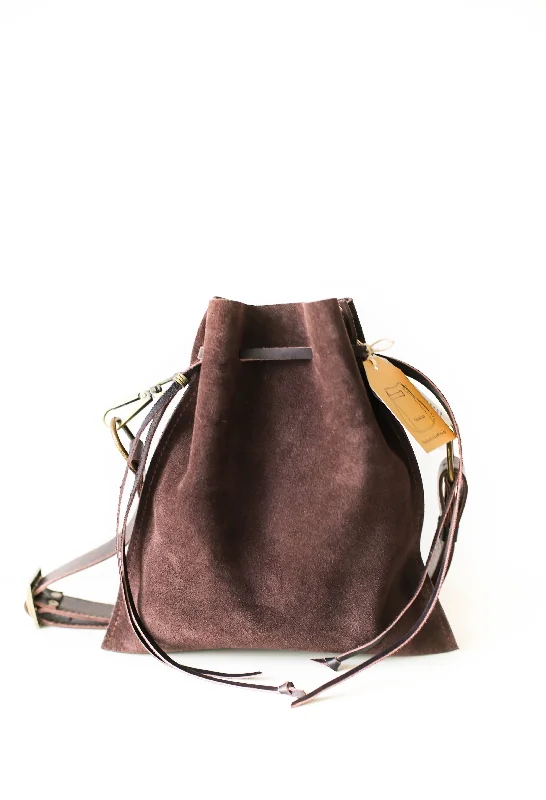 Waterproof crossbody bag with a zippered closure for outdoor adventuresDark Brown Suede Cross Body Bag