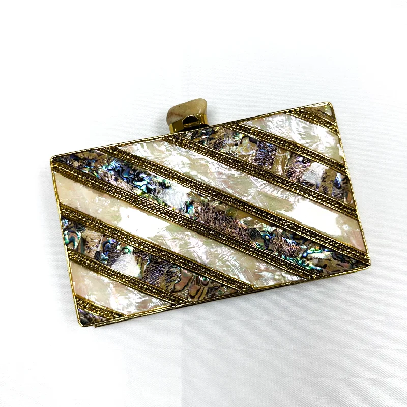 Miniature evening bag with a fold - over clasp for a compact optionDEBRA Clutch