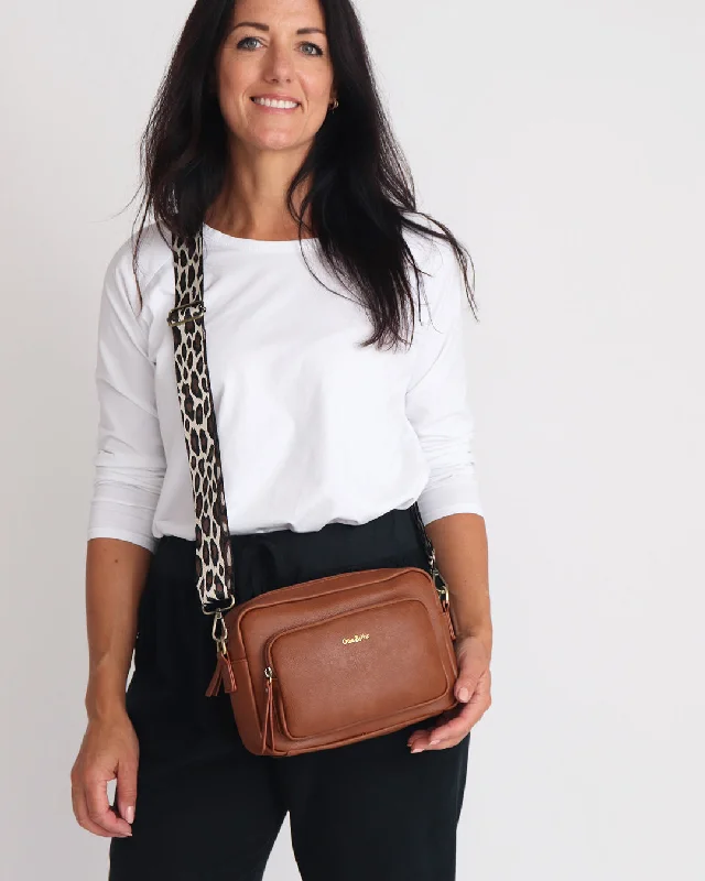 Vegan leather crossbody bag for eco - conscious consumersDoyle Crossbody - Tan