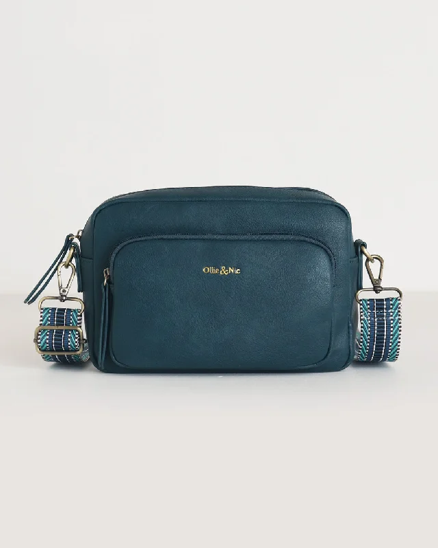 Crossbody bag with multiple compartments and pockets for organizationDoyle Crossbody - Teal