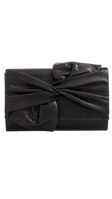 Clutch with a removable strap to be used as a hand - held or cross - bodyEve Clutch- Black