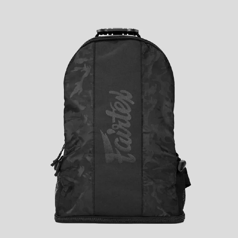 Soft suede backpack in a warm caramel color for autumn fashionFairtex BAG4 Camo Rucksack Black