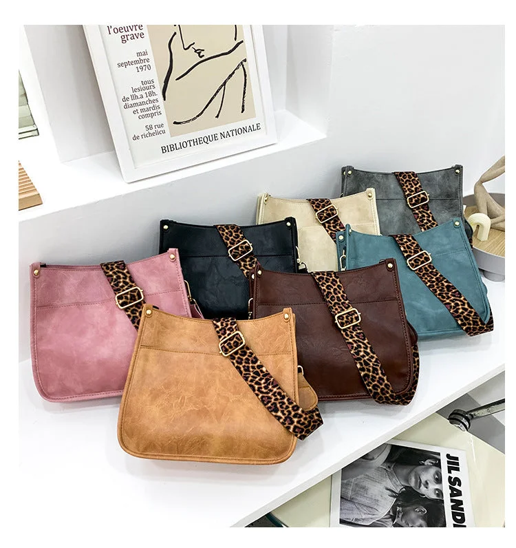 Women's waterproof nylon crossbody bags for outdoor adventuresFashion Women Handbags Shoulder Purse PU Leopard Tote Set  Strap Bag Ahdorned Vegan Leather Messenger Bag Drop Shipping